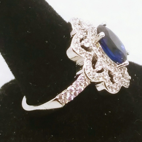 Blue sapphire size 6 silver - Picture 4 of 4